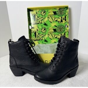 Fly London Wune077 Fly Women's Black Leather Lace Up Ankle Boots EU 38